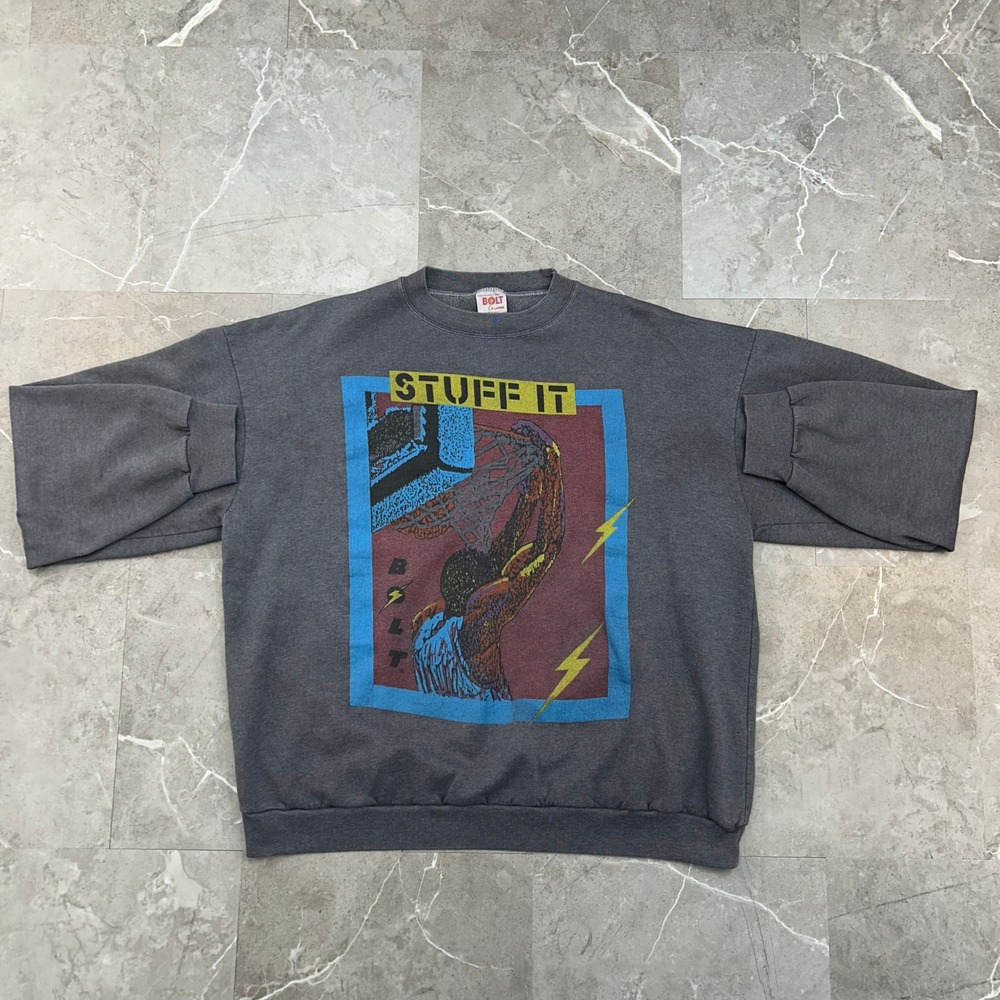 90s Vintage Basketball Sweatshirt Mens XL Pullover Crewneck Denver Nuggets
